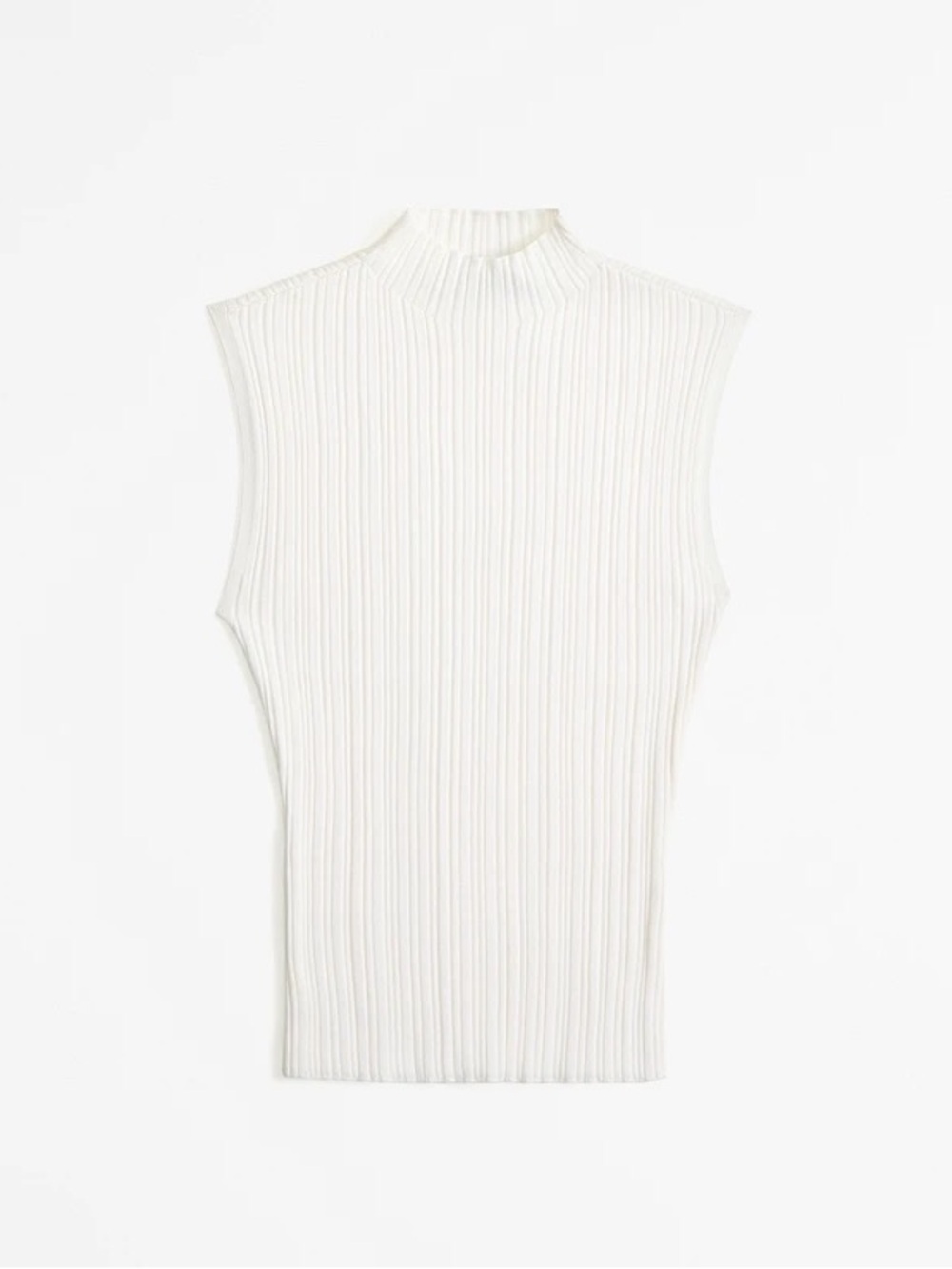 A&F Shell Sweater Tank Top White